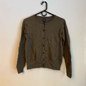 GAP Women's Olive Cardigan Sweater